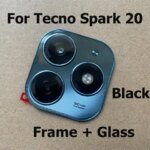 Tecno Spark 20 Back Camera Glass Rear Lens Cover With Frame Cover Holder Replacement KJ5 KJ5n (New)