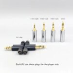 99% Pure Silver Palladium + Graphene Gold Earphone Shielding Cable AKG N5005 N30 N40 MMCX LN008226 (New)