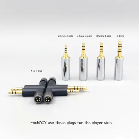 S121aac6997124c97a2566ba410e000dcv_480x480q75 99% Pure Silver Palladium + Graphene Gold Earphone Shielding Cable AKG N5005 N30 N40 MMCX LN008226 (New) - Image 1