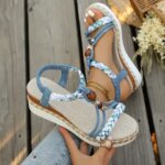 2026 Women Wedge Sandals Summer Braided Band Platform Gladiator Sandals Woman Thick Bottom Beach Shoes Women Zapatos De Mujer (New)