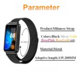 Metal Strap For Huawei Band 8 9 10 Bracelet With Soft TPU Case Screen Protector Replacement Milanese Magnetic Loop Watchband (New)