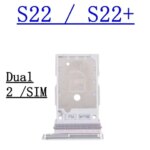 Dual Chip SIM Card Tray Samsung Galaxy S22 Ultra S22+ S901B S901U S906B S906U S908B S908U Phone SIM1 + SIM2 Card Tray Part (New)