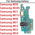 Charging Port Samsung Galaxy M30 M30S M31 M31S M40 M42 M51 M52 M53 M54 USB Charge Board PCB Dock Connector Flex Spare Parts (New)