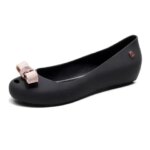 Brazil Brand Style Women Fashion Metal Bowknot Flat Summer Sandals Ladies PVC Jelly Shoes Girl Holiday Beach Shoes SHW062 (New)