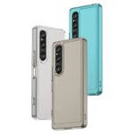 Cy Colored Phone Case Sony Xperia 1V 5V 10V VI Soft TPU Electroplated Buttons Smooth Skin Texture (New)