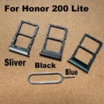 New Huawei Honor 200 Lite Sim Card Tray Slot Holder Socket Adapter Connector Repair Parts Replacement (New)