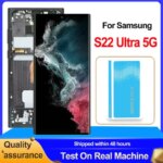 Dynamic AMOLED 6.8" For Samsung S22 Ultra 5G LCD Display Touch Screen Digitizer Assembly SM-S908B SM-S908B/DS Replacement Parts (New)