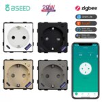 BSEED Zigbee Smart Socket Part Power Monitor Outlet With USB Type-C DIY Parts 20W Fast Charge Tuya Smart Life Alexa App Control (New)