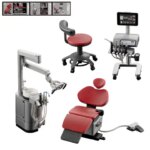 Japan Morita Dentistry 1/12 Dental Chair T-500 Mini Scene Model of Dental Clinic Tools and Instruments Oral Therapy (New)