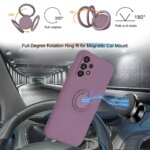 Original Liquid Silicone Magnetic Ring Holder Case Samsung Galaxy A53 5G A33 A23 A13 4G A04S A14 A34 A54 Strap St Cover (New)