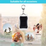 Keychain Emergency Power Banks with 3 LED Light Solar 950mAH Cell Phone Backup Power Bank Charging Equipment Hiking Travel Bangladesh (New)