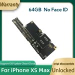 For iPhone XS Max Motherboard With Face ID 64GB 256GB Logic board 100% Unlocked Mainboard Full Working No Repair Support Update (New)