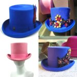 Special High Top hat Magician high hat Performance British black jazz top hats male and female court gentleman flat felt hat (New)