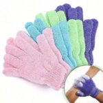 2pcs/6pcs/12pcs Reversible Exfoliating Shower Gloves Body Scrub Gloves Cleansing Tools Bath Towel Bath Products Back Scrub (New)