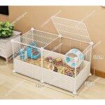 Hamster cage special household large luxury villa cheap gold silk flower branches basic hedgehog supplies breeding landscaping (New)