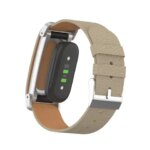 NEW Metal Protector Cover Google Fitbit Air Genuine Leather Strap Business Watch Bracelet Soft Wristb Men Women (New)