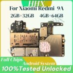 Unlocked  Mainboard for Xiaomi RedMi 9A 9 A 100%Tested Motherboard with Full Chips Circuits Flex Cable Good Work 32GB 64GB 128GB (New)