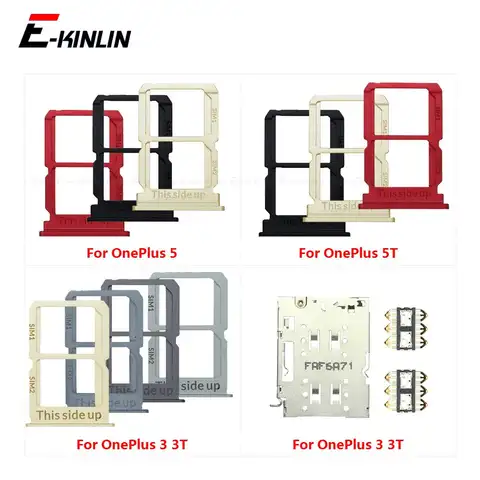 S170eca87a0614b748fbeacf5b70a5526T_480x480q75 OnePlus 3 3T 5 5T 6 6T Sim Card Tray Slot Socket Holder Parts (New) - Image 1