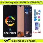 Super AMOLED Samsung A50 SM-A505FN DS A505F DS A505 LCD Display Touch Screen Digitizer With Frame Samsung A50 LCD (New)