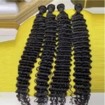 30 32 Inch Deep Wave Human Hair Bundles Brazilian Remy Unprocessed Weaving Curly Hair 1/3/4 Bundles Weave Extensions Deals (New)