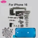 1set Full Inside Small Metal Parts Shield Plate Set Kit Holder Bracket Full Screws Waterproof iPhone 16 15 Pro Max Plus (New)