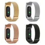 Google Fitbit Air Strap Stainless Steel Milanese Metal Watch Straps Adjustable Comtable Replacement Bracelet Smartwatch (New)