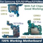 100% Working Unlocked Motherboard Samsung Galaxy S21 G991U G991B S21 Ultra G998U G998B S21 Plus 5G G996B G996U Logic Board Bangladesh (New)