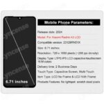 100% Test 671 Xiaomi Redmi A3 LCD 23129RN51X Display Screen Touch Digitizer Repacement Parts Redmi A3 Display (New)