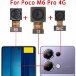 Front Rear Back Camera Xiaomi Poco M6 Pro 4G Main Facing Camera Module Flex Cable Replacement Spare Parts (New)