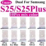 10Pcs SlM Card Tray Slot Holder For Samsung S23 S24 S25 Ultra S20 S21 S22 Plus S938 S936 S928 S926 S921 S918 S916 S911 S908 G991 (New)