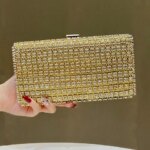 2026 Luxury Fashion Full Rhinestone Womens Dinner Bag Brand High End Party Evening Clutch Purse and Handbag Bride Crossbody Bag (New)
