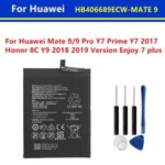 HB406689ECW 4000mAh Phone Battery Huawei Mate 9 Mate9 Honor 8C Y7 Pro 2017 Prime Enjoy 7 Plus Y9 2018 Y9 2019 Replacemet Bangladesh (New)