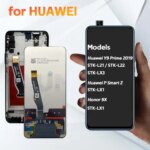 Y9 Prime 2019 Screen HUAWEI P Smart Z Display Touch Screen Digitizer Assembly Pantalla Honor 9X With Frame LCD Display (New)