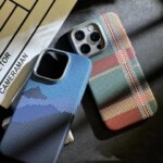 Magnetic Kevlar Case for IPhone 16 Promax Plus 15 ProMax 14 13 12 Pm Iphone16 Carbon Mganetic Slim Wireless Charging Phone Cover (New)
