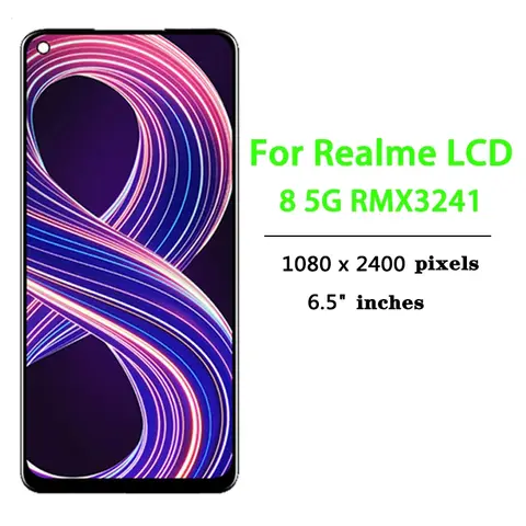 S1ac1564be7ce494faa066e44dccd9378S_480x480q75 65'' inch 90Hz OPPO Realme 8 5G RMX3241 LCD Display Touch Screen Digitizer Assembly Realme Narzo 30 5G RMX3242 Display (New) - Image 1