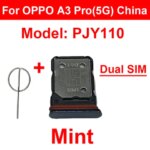 Sim Card Slot Reader Adapter OPPO A3 A3X A3 Pro 4G 5G Sim Card Tray Holder Replacement Repair Parts (New)