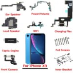 Inner Parts iPhone XR Front Rear Camera Charging Port Power Volume Button Flex Cable With Taptic Engine Ear Loud Speaker Bangladesh (New)