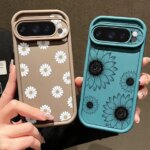 White Little Flower TPU Case Google Pixel 7A 8A 8 Pro 9 Pro XL Shockproof Silicone Phone Protector Cover Pixel 9 8 7 Pro (New)