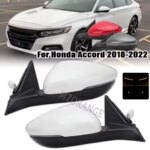 8pins Car Side Mirror Assembly For Honda Accord 2018-2020 2021 2022 manual Folding Power Heated rearview mirror Blind Spot (New)