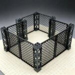 Small Particles MOC Building Blocks Military Accessories Parts Net Mesh DIY Assembling Bricks Fence Compatible 58827 (New)