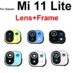 Rear Camera Lens Glass Cover Xiaomi Mi 11 Lite 4G 5G Main Big Back Camera Lens Frame with Sticker Replacement Parts (New)