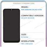 62 PLS LCD Samsung Galaxy A10S A107 LCD Display Touch Screen Digitizer Assembly Panel With Frame A107F A107M Repair Parts (New)