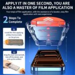 1-5PC Dust Free Install Privacy Screen Protector Tempered Glass iPhone 17 ProMax 16 Plus 11 15 17 Air 14 Plus 12 13 Mini XR (New)