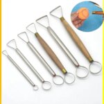 Stainless Steel Clay Sculpture Scraper Ceramic Finishing Blank Tool DIY Pottery Handicrafts Fine Carving Oil Clay Model Scraper (New)