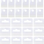 100pc Clear Sticky Hanging Tabs Slot Hole Clear Sticky Tab Self Adhesive Hang Tab Office Home Sale Item Store Retail Display (New)