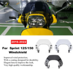 Windshield Windscreen Motorcycle Airflow Wind Deflector For Vespa Sprint 150S 2022 For Vespa Sprint 125 150 2016-2022 2020 2021 (New)