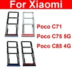 Sim Card Tray Socket Holder Xiaomi Poco C71 C75 C85 4G Sim Reader Card Slot SIM Card Connector Adapter Flex Cable Bangladesh (New)