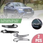 for Mercedes-Benz GLC X253 C253 250d 2016~2022 Car Rearview Side Mirror LED Turn Signal Indicator Lamp Light Part Accessories (New)