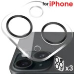 3 1 iPhone 13Mini 13 14 15 Pro Max Plus Back Camera Cover Tempered Glass Rear Lens HD Clear Screen Protector Films Bangladesh (New)