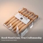 7 Pieces Smooth Surface Beech Wood Bobbins Easy to Store Craft Supplies Wooden Lace Bobbins Collar Rings (New)